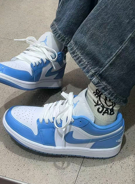 耐克/Nike Air Jordan 1 Low 蓝色低帮休闲篮球鞋FZ2138-114