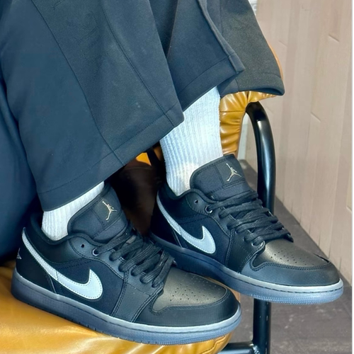 耐克/Nike Air Jordan 1 Low 黑色低帮防滑耐磨篮球鞋 HV5968-001