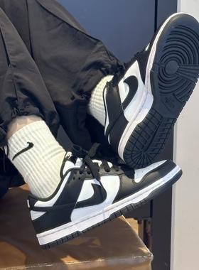 耐克/Nike Dunk 熊猫 防滑减震 低帮板鞋女款 黑白 CW1590-100
