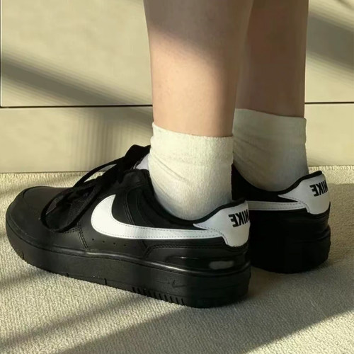 耐克/Nike Court Vision 黑白男子百搭低帮复古板鞋 FZ0630-010