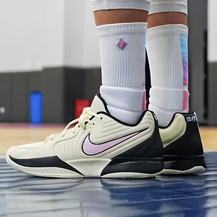 耐克/Nike Ja 2 莫兰特二代防滑耐磨男款白紫黑篮球鞋 FD7327-100