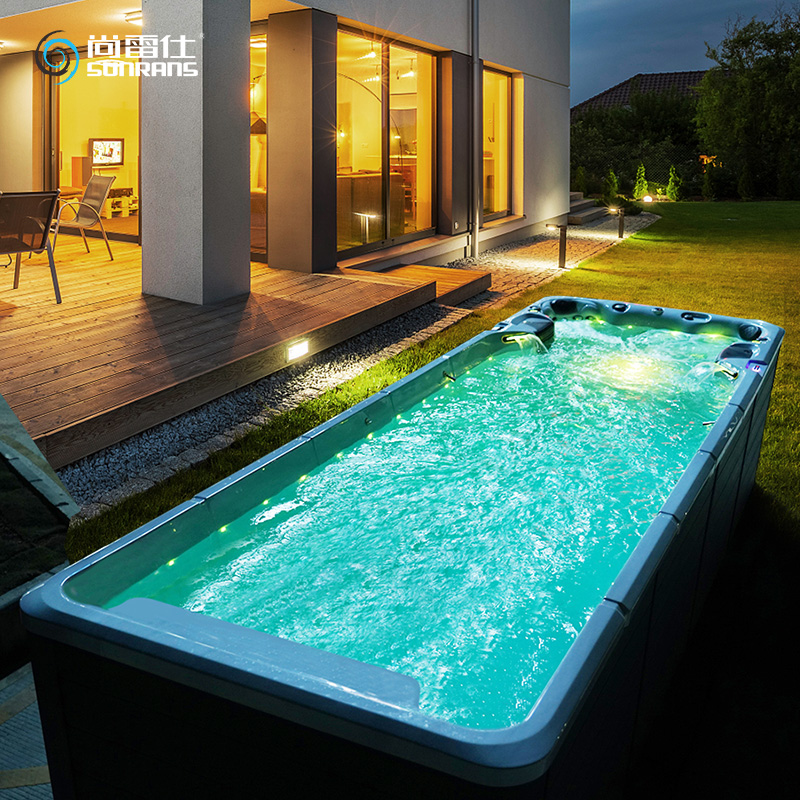 户外庭院恒温按摩浴缸室外别墅花园温泉池家用休闲SPA浴池