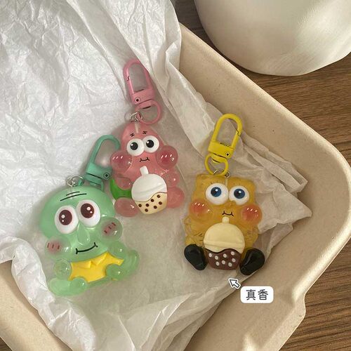 超Q夜光海绵宝宝派大星钥匙扣