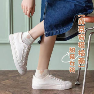 白色袜子女可爱日系短袜春夏ins潮百搭短筒袜学生ins潮中学生薄款