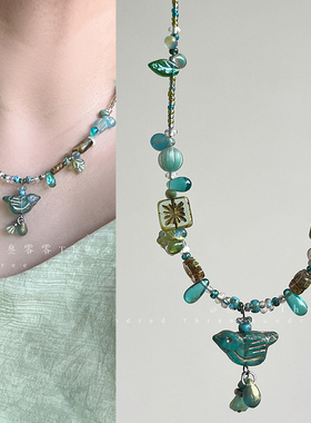 原创捷克琉璃湖影项链