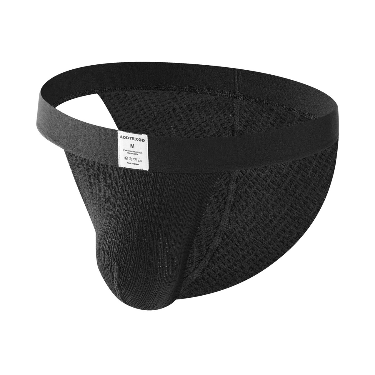 2025新款高叉三角男士内裤编织网孔透气纯色  temu希音亚马逊跨境