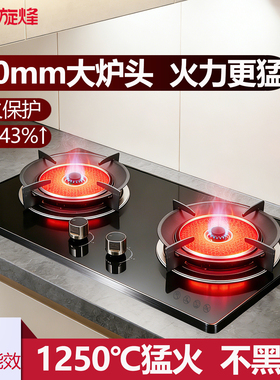 红旋烽JZY-HDQ088红外线燃气灶天然气双炉猛火省气不黑锅煤气灶具