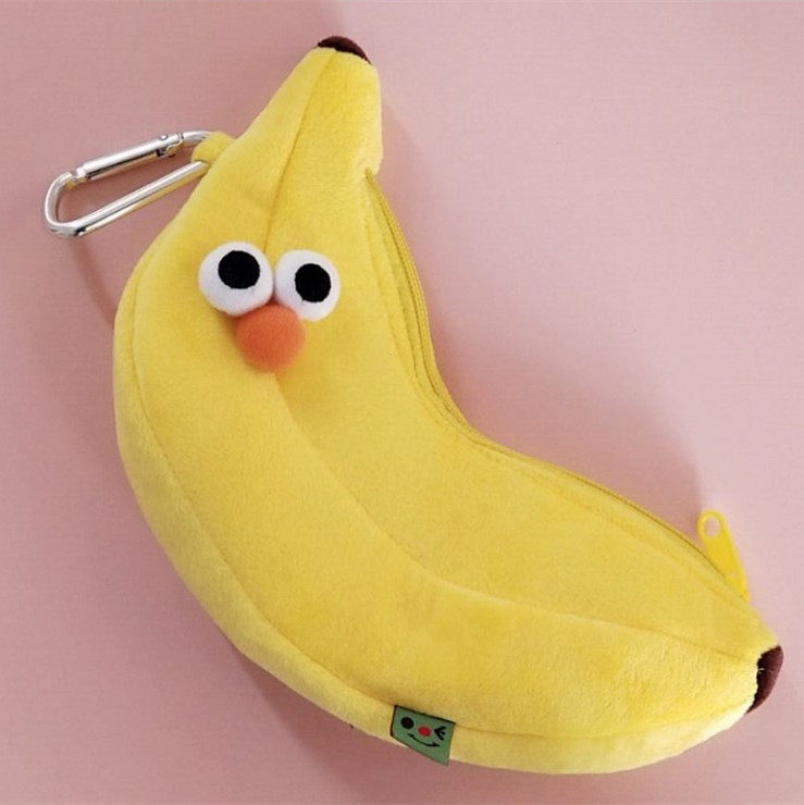 六一礼物韩ins同款可爱卡通香蕉笔袋毛绒文具袋学生收纳袋创意,玩具/童车/益智/积木/模型,笔袋,淘宝优惠券,粉丝福利购,淘宝优惠卷