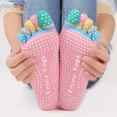 专业瑜伽五指袜女纯色棉袜普拉提运动室内舞蹈健身跳绳分脚趾袜子