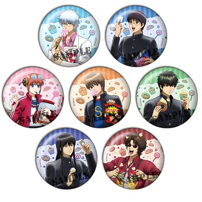 银魂同人吧唧 二次元胸章徽章动漫谷子周边冲田 高杉 土方 银时M