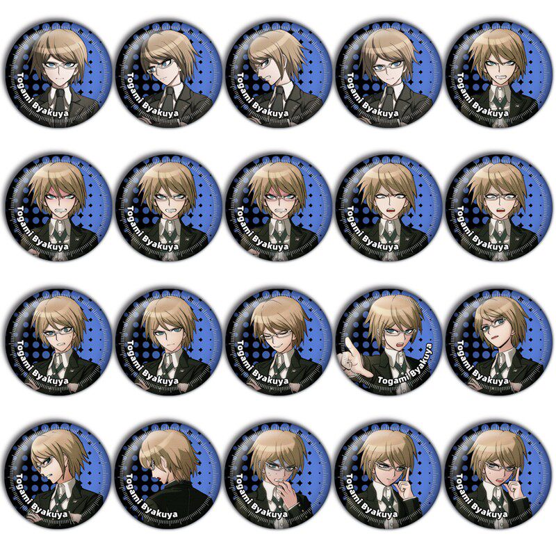 十神白夜 弹丸论破吧唧 镭射徽章动漫游戏周边现货谷子同人胸章