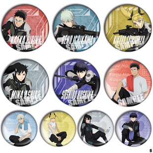 怪兽8号周边徽章同人镭射吧唧动漫卡通二次元胸章COS鸣海弦挂件B