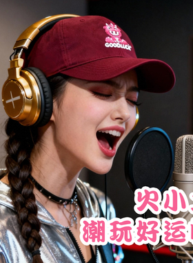 潮玩IP火小义好运帽子男女款时尚