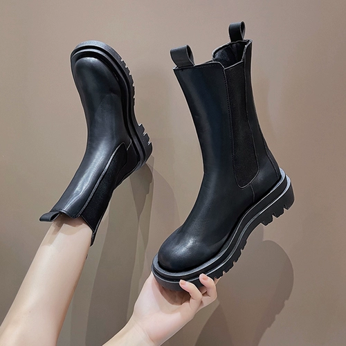 Martens, летние тонкие короткие сапоги в английском стиле на платформе, ботинки, коллекция 2022, средней длины