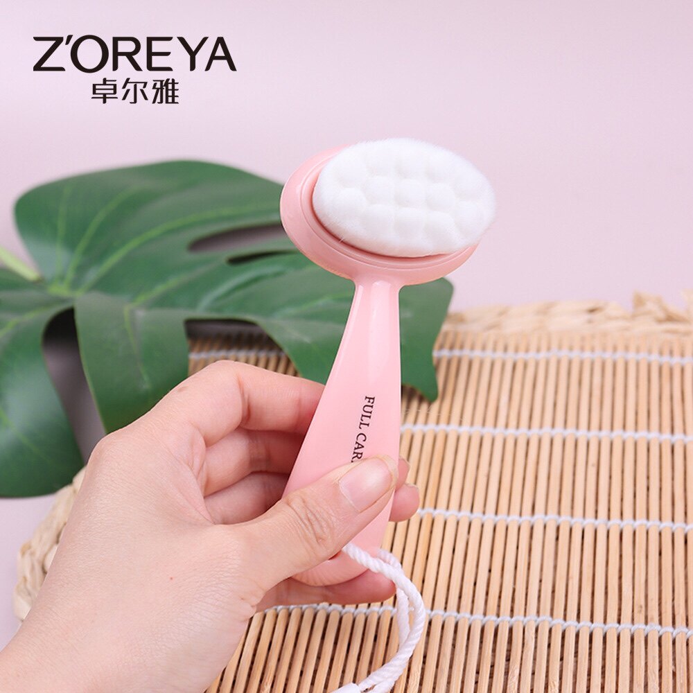 ZOELYA 페이셜 클렌징 브러시 부드러운 강모 수동 페이셜 클렌징 악기 페이셜 클렌징 브러시 페이셜 모공 청소 여드름 유물 아치형 끈
