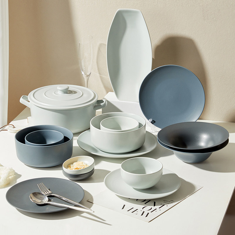 驼背雨奶奶2025新款家用高级感轻奢碗碟套装北欧风陶瓷餐具筷盘子,餐饮具,碗,淘宝优惠券,粉丝福利购,淘宝优惠卷