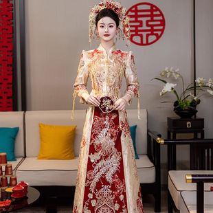 香槟色秀禾服婚服2026新娘新款 敬酒礼服出阁显瘦龙凤褂 结婚中式