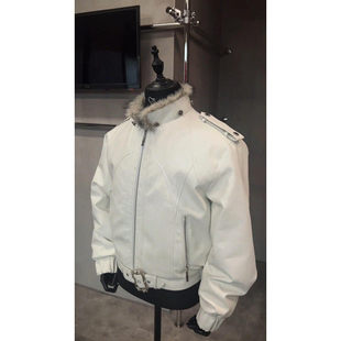 秋冬新款可拆卸毛领棉衣棉服皮衣外套全毛红色座山雕大衣宽松男