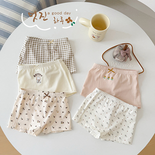 头 不夹小清新卡通可爱内裤 谷尼熊女童纯棉四角内裤 女孩平角内裤