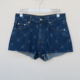 纯棉印花牛仔短裤 H系列60A 4922牛仔蓝 断码 女夏季 68A 72A正品