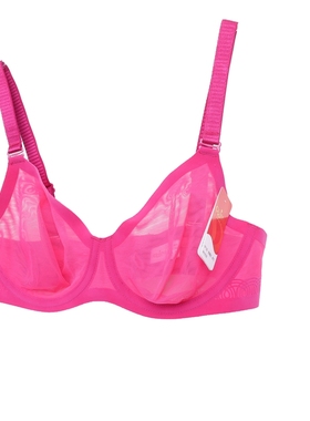 古系列 75BCD/80BCD半透网眼全罩杯大胸显小文胸GJ-F125玫红