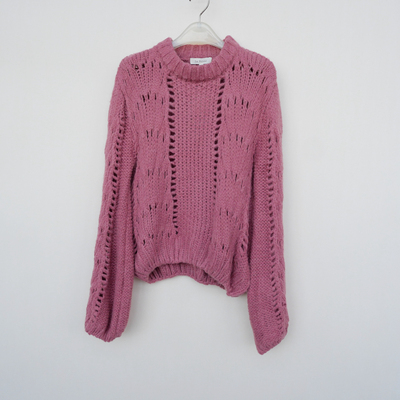 专柜正品超值甜美马海毛圆领毛衣