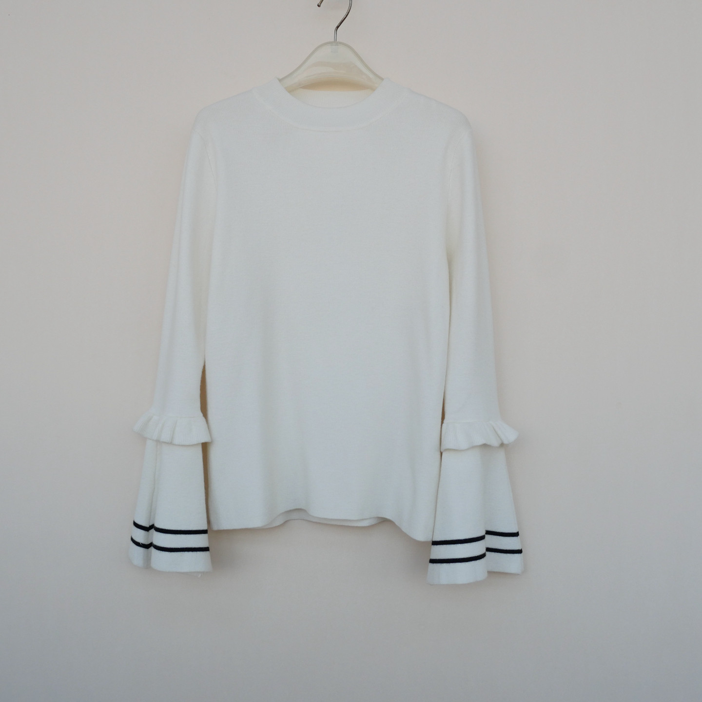 拉系SML撤柜正品 女春秋亲肤舒柔圆领修身长袖针织毛衣6A6280米白,女装/女士精品,毛针织衫,淘宝优惠券,粉丝福利购,淘宝优惠卷