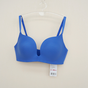 4女无钢圈薄模无痕一片式 安系列 断码 文胸EF0045蓝色 70C正品