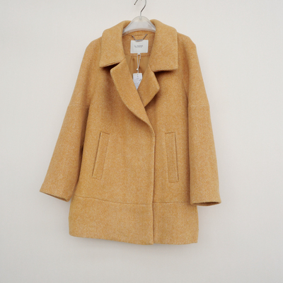 专柜撤柜正品女冬厚柔毛呢短大衣