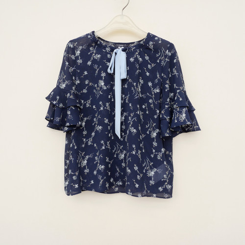正品超值女春夏薄透皱纱短袖衬衫
