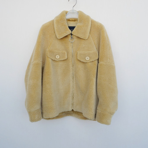 专柜正品超值仿羊羔毛宽松短外套