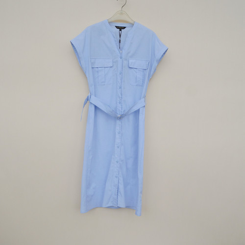 正品超值女夏纯棉宽松过膝衬衫裙