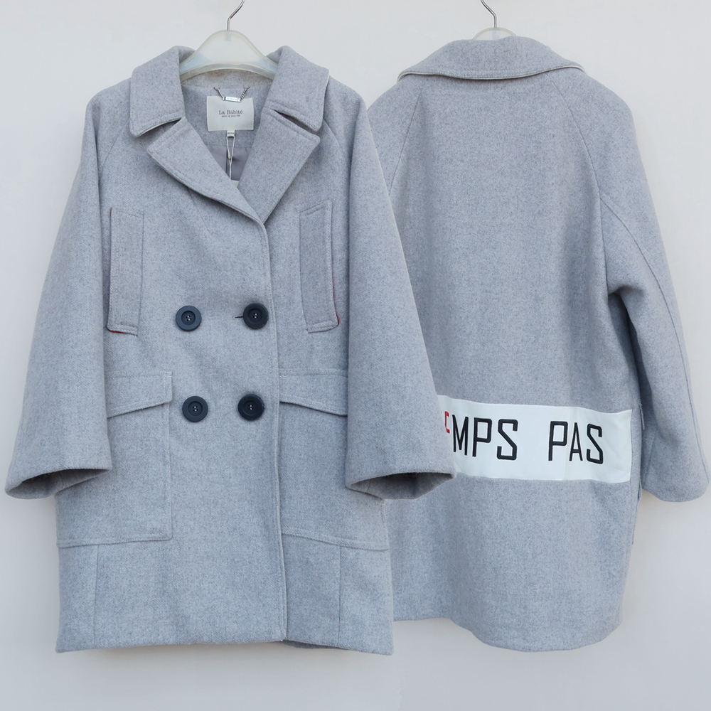 专柜正品断码女冬学院派毛呢外套