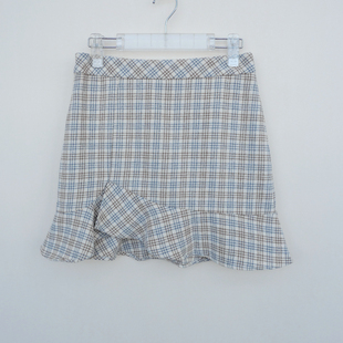 拉系列S/M/L专柜正品 女春秋裤内衬粗柔棉纱短裙半身裙4A4210格子