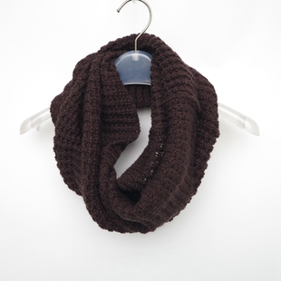 艾格淘特专柜正品特惠 女冬季咖啡色毛线麻花围脖G0110-06