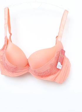 古系列70AB/75A断码光面上薄下厚聚拢文胸U型女GJ-F812蜜橙