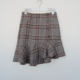 拉系列SM专柜断码 女冬轻盈保暖毛呢外搭半身裙短裙6A2001格子混色