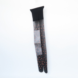 打底袜W7002 女春夏透肉黑色印花薄丝袜连裤 艾格淘特专柜正品 清仓