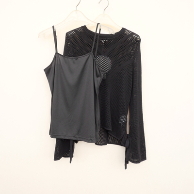 正品超值女春网眼修身长袖针织衫