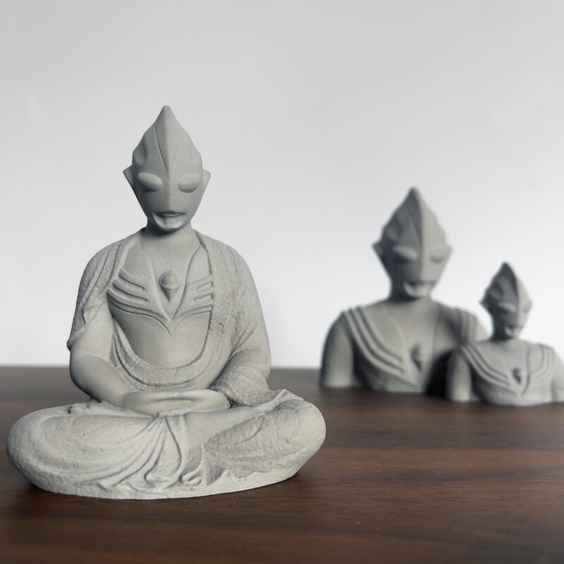 水鱼缸景摆件迪迦特奥曼沉创意造石像水泥沉草缸底微景观装饰品