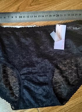 比诺女子pinot girl黑色蕾丝网纱三角裤女士内裤160/85码v3