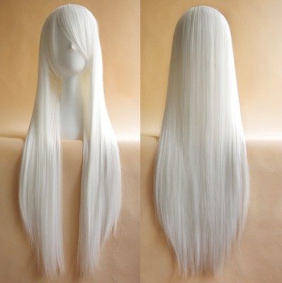 cosplay假发 纯白100CM水银灯/弱音/犬夜叉夏达游园惊梦蒹葭