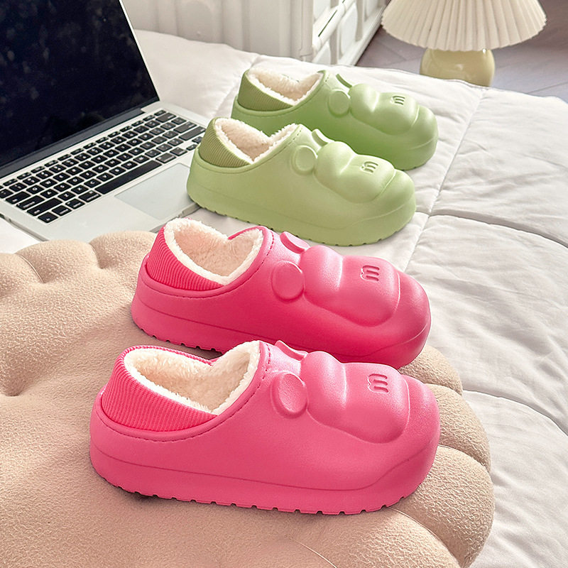 保暖冬季居家平底可爱新款棉拖情侣潮流加绒舒适网红时尚棉拖鞋女