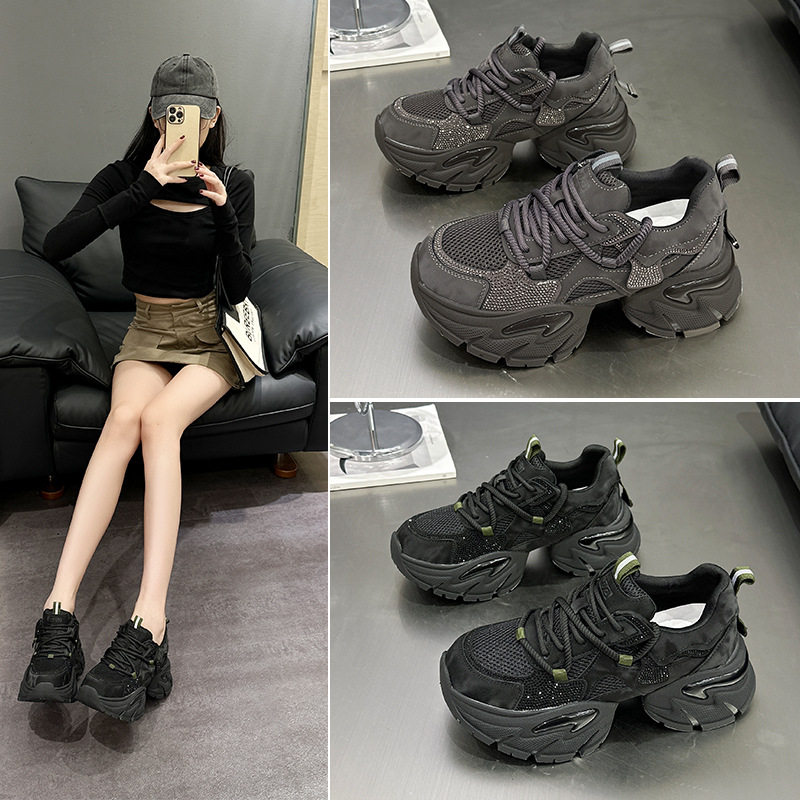 鞋子女2025新款爆款加绒老爹时尚休闲鞋