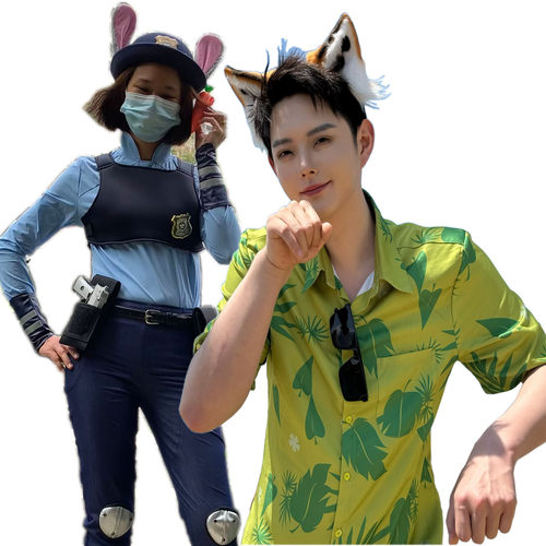 疯狂动物城狐狸尼克朱迪兔子警官cosplay全套男女装扮演出万圣节
