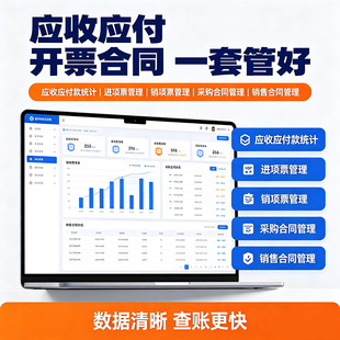 财务发票差额应收应付款管理软件销售采购合同进项销项票管理系统