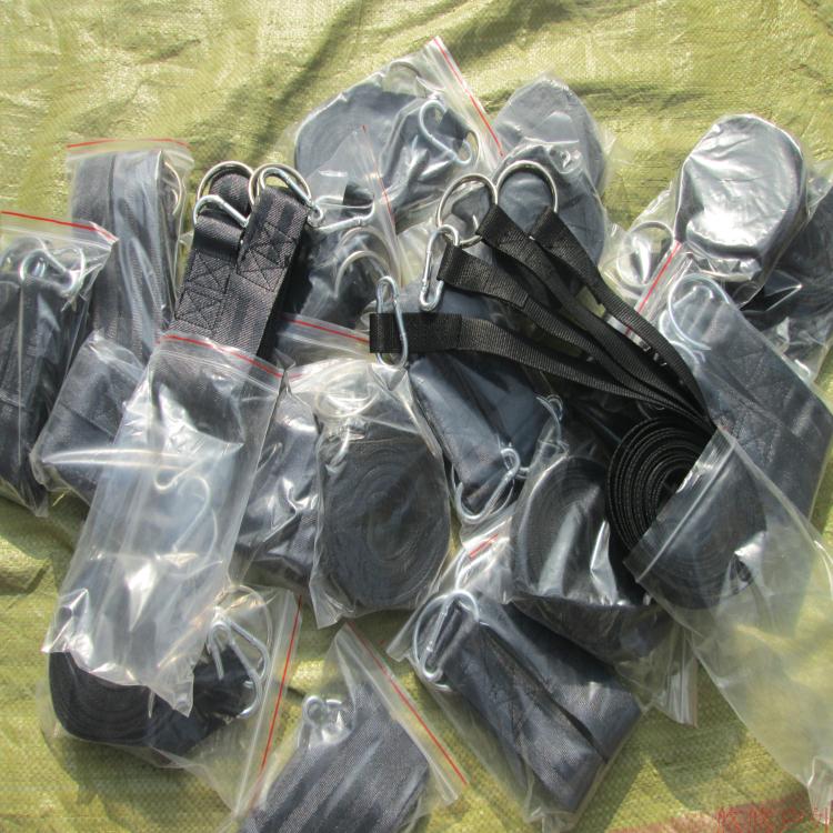 厂直销加宽加长创意绑绳 吊床吊椅专用绑带新款 含圆环扣环自封袋
