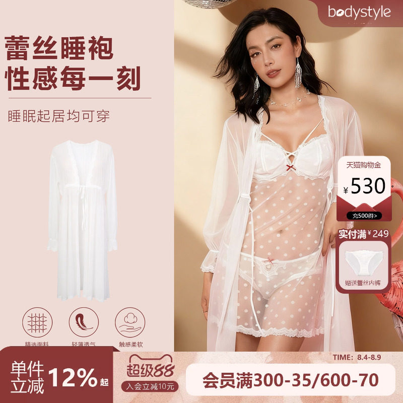 布迪设计蕾丝透视性感睡裙