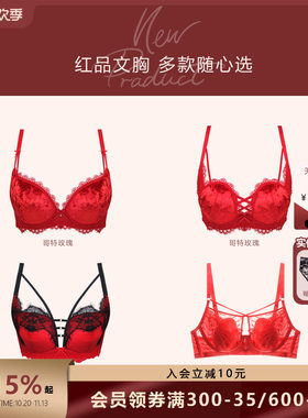 布迪设计性感红色内衣女本命年