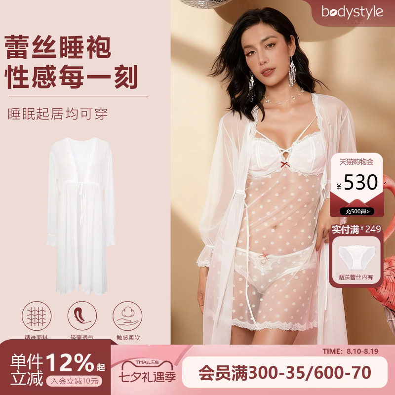 布迪设计蕾丝透视性感睡裙